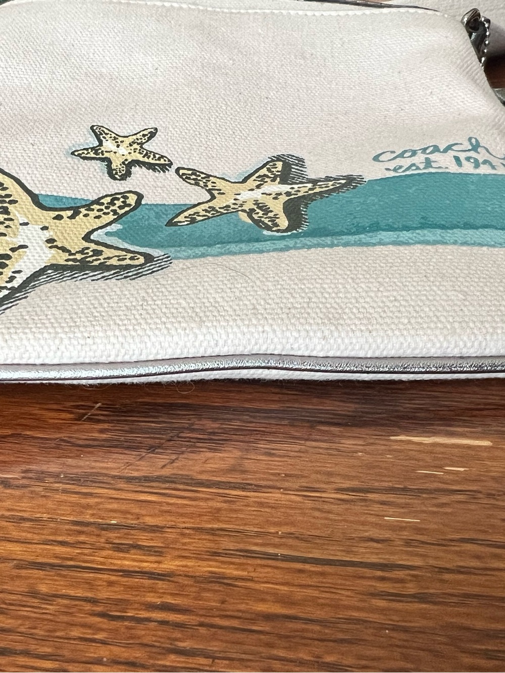 Coach Starfisg Crossbody Bag - Cream And Teal Canvas - Picture 9 of 14